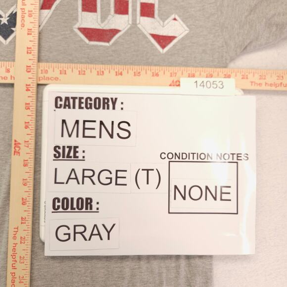 ACDC Band Crew Neck Short Sleeve Graphic T Shirt Mens Size Large LT Gray - Picture 7 of 9